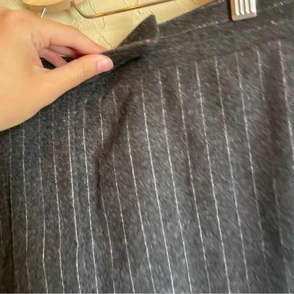 J. Crew Wool Grey Pin Stripe Pencil Skirt - Picture 7 of 9